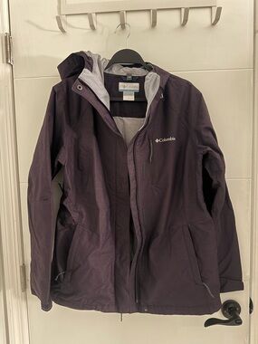 Columbia Purple Hooded Rain Jacket